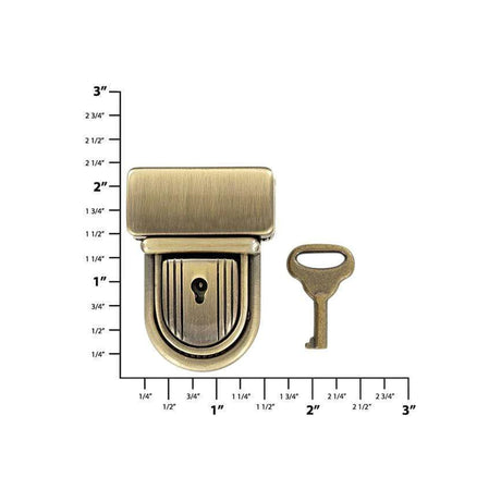 1 1/4" Antique Brass, Tuck Lock, Zinc Alloy