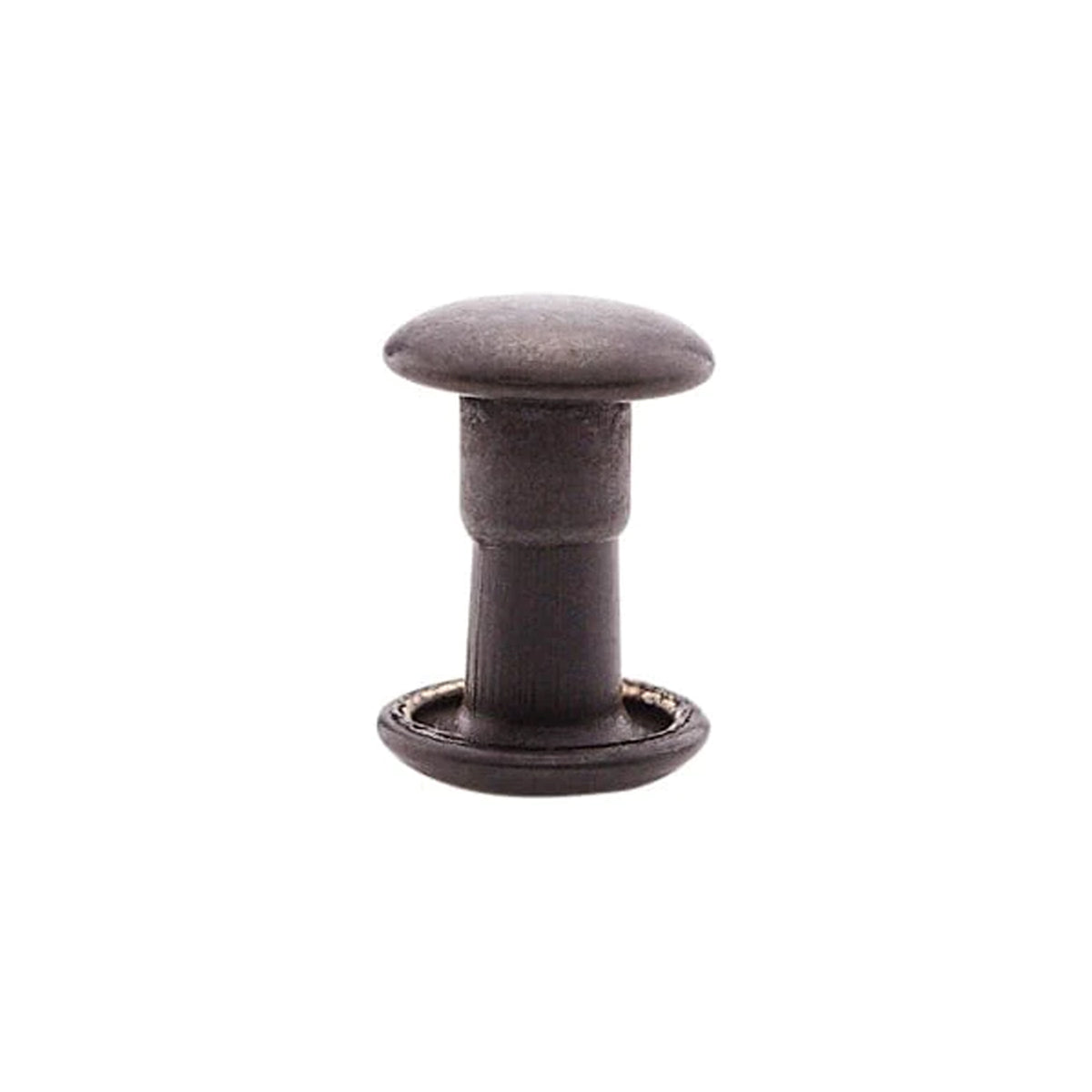 7mm Black, Double Cap Jiffy Rivets, Solid Brass-100ct