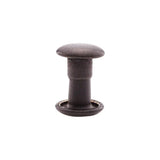 7mm Black, Double Cap Jiffy Rivets, Solid Brass-100ct