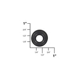 #1 Grommet With Washer Solid Brass Black - 12pk