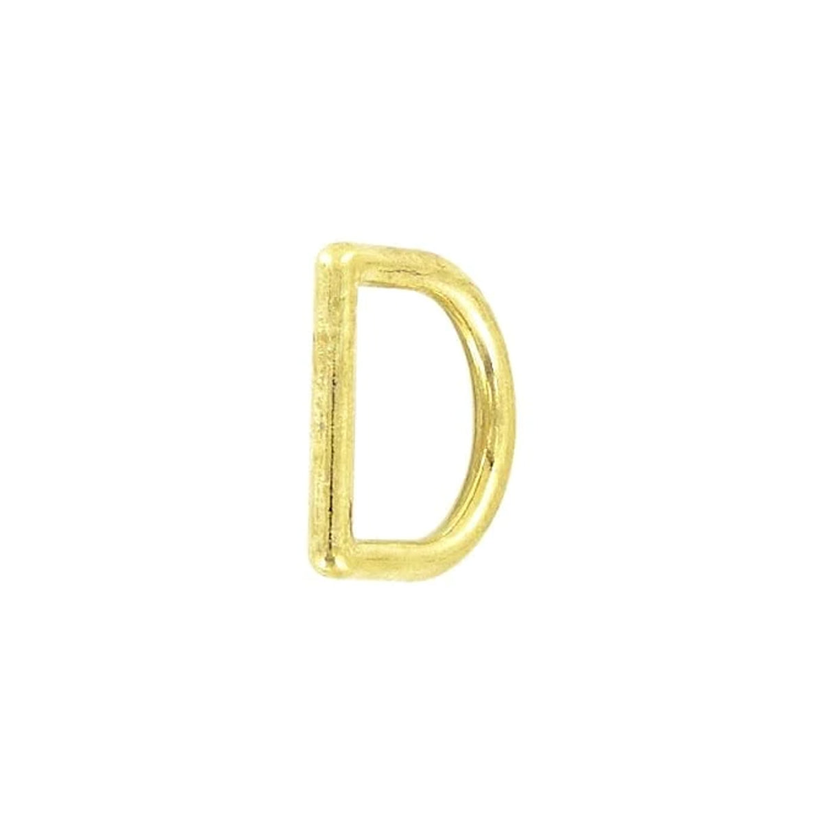 5/8" Shiny Brass, Cast D-Ring, Zinc Alloy