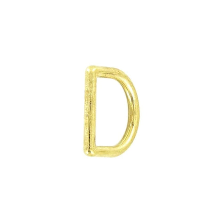 5/8" Shiny Brass, Cast D-Ring, Zinc Alloy