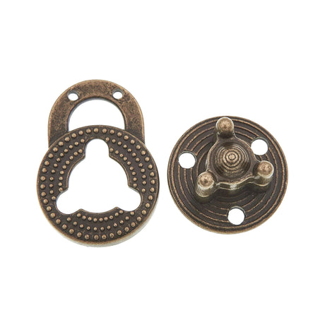 1 1/8" Antique Brass, Turn Lock, Zinc Alloy