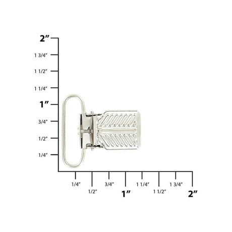 1" Nickel, Suspender Clip, Steel