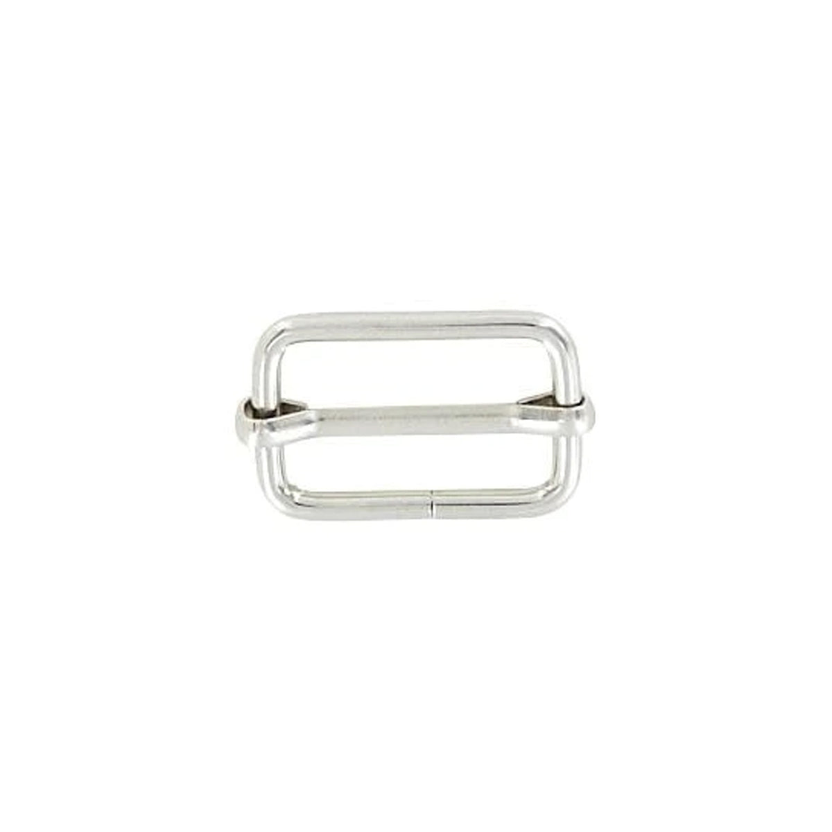 1" Shiny Nickel, Adjustable Strap Slide, Steel