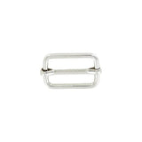 1" Shiny Nickel, Adjustable Strap Slide, Steel
