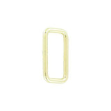 1 1/4" Shiny Brass Plate, Split Rectangular Ring, Steel