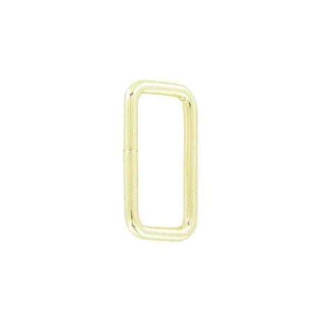 1 1/4" Shiny Brass Plate, Split Rectangular Ring, Steel