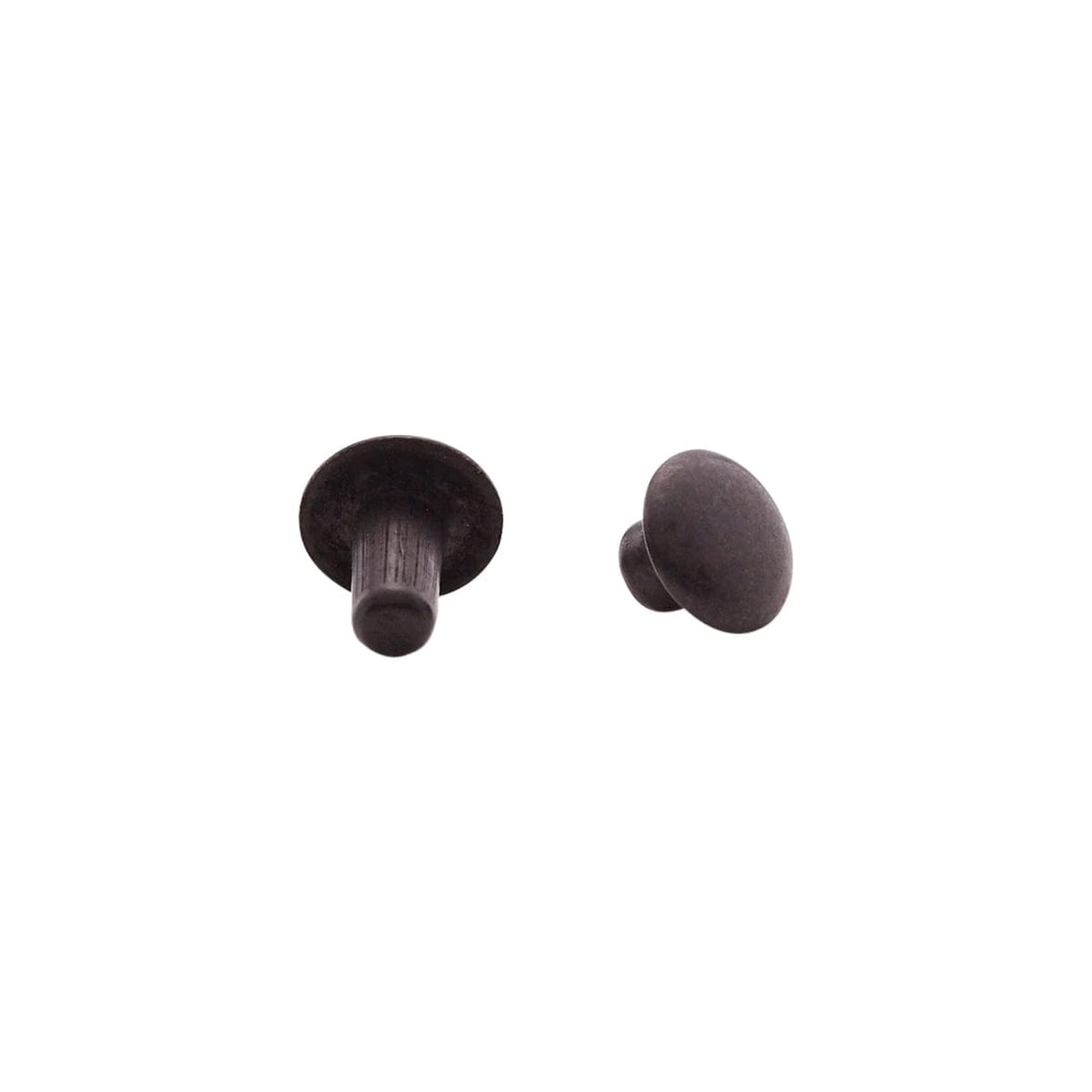 7mm Black, Single Cap Jiffy Rivet, Solid Brass-100ct