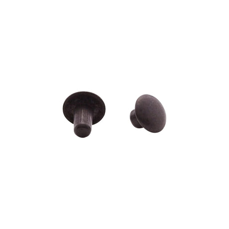 7mm Black, Single Cap Jiffy Rivet, Solid Brass-100ct