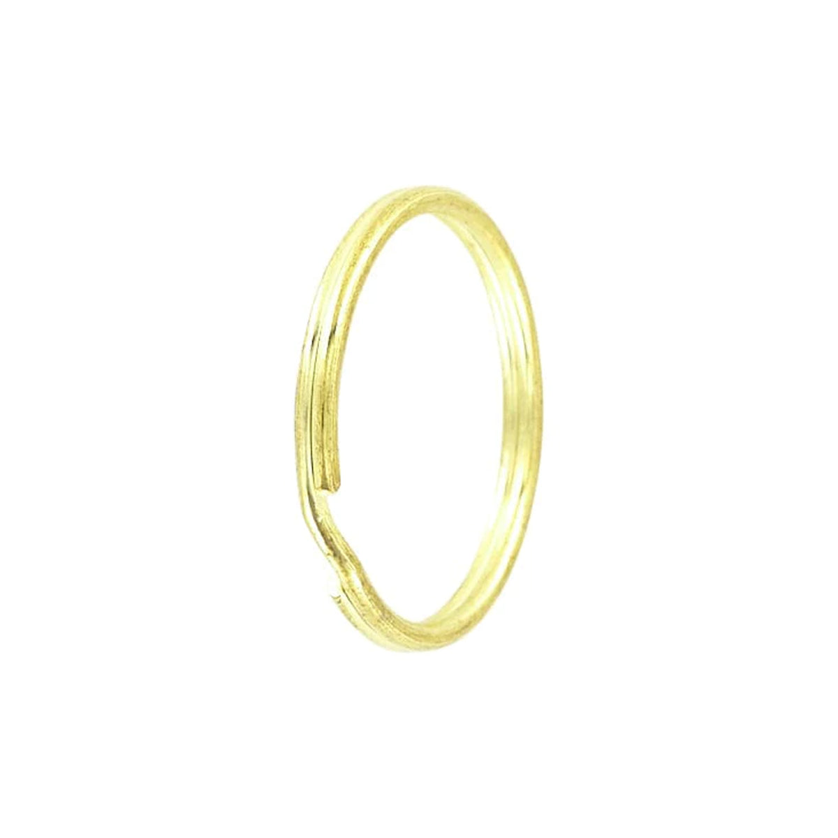 1 1/8" Brass, Split Key Ring, Steel
