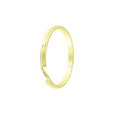 1 1/8" Brass, Split Key Ring, Steel