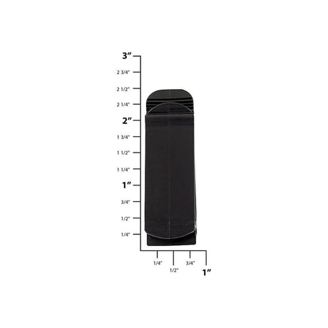 2 1/4" Black, Clip, Plastic
