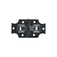 Ohio Travel Bag 1 1/2" Black, Stop Hinge Plate, Steel, #D-61-BLK D-61-BLK