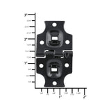 Ohio Travel Bag 1 1/2" Black, Stop Hinge Plate, Steel, #D-61-BLK D-61-BLK