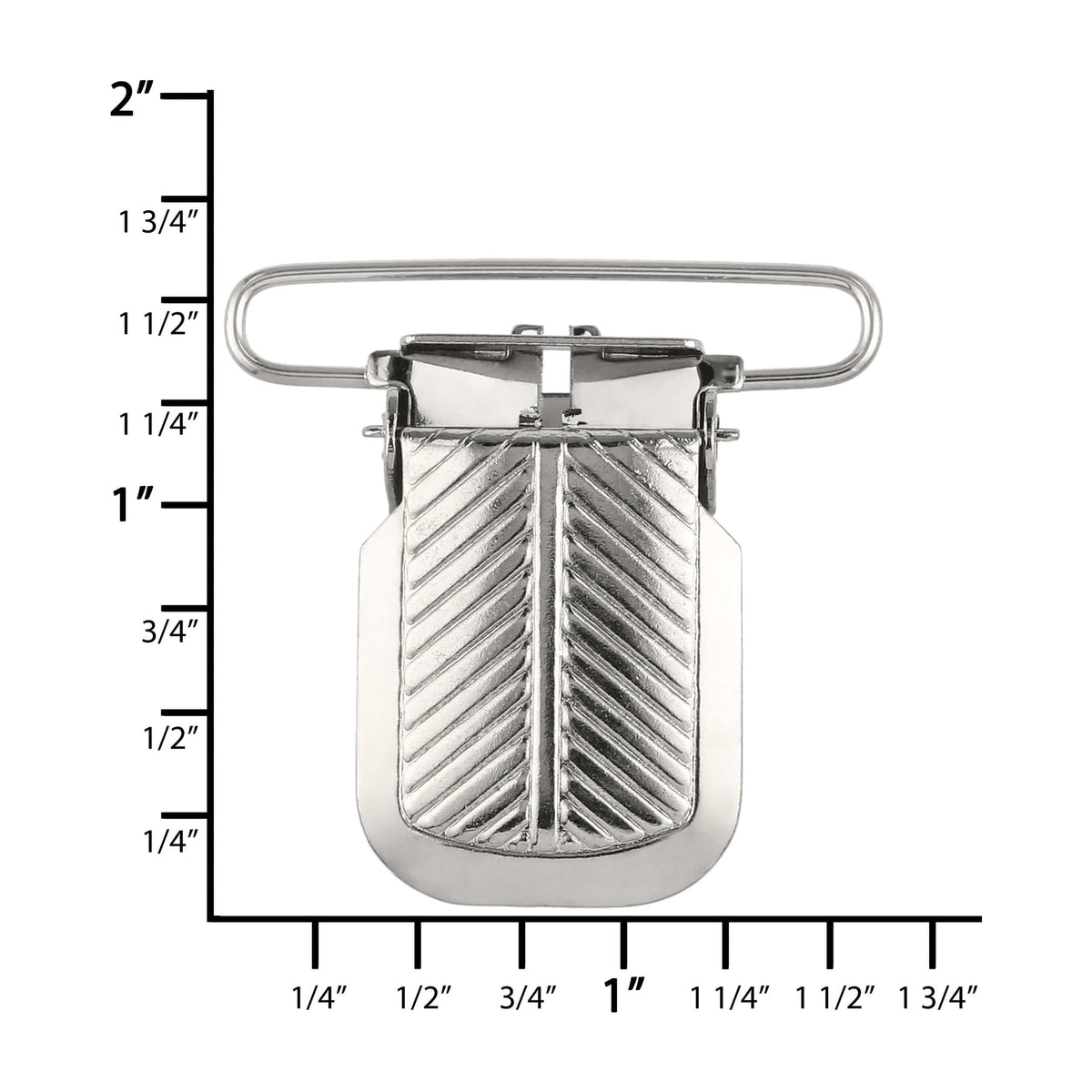Ohio Travel Bag 1 1/2" Nickel,  Suspender Clip, Steel, #C-1269-112-NP C-1269-112-NP