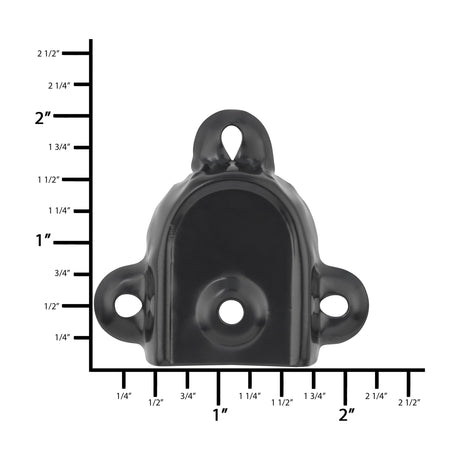 Ohio Travel Bag 1 1/4" Black, Rigid Spade Trunk Handle End Cap, Steel, #G-13-BLK G-13-BLK
