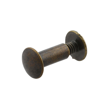 Ohio Travel Bag 1/2" Antique Brass, Chicago Screw, Solid Brass, #L-156-1-2-ANTB L-156-1-2-ANTB