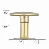 Ohio Travel Bag 1/2" Gold, Birkenstock Rivet with Cap, Zinc Alloy, #C-1499-GOLD C-1499-GOLD