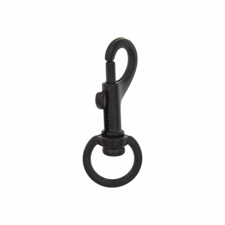 Ohio Travel Bag 1/2" Matte Black, Bolt Swivel Snap Hook, Zinc Alloy, #P-1801-BLK P-1801-BLK