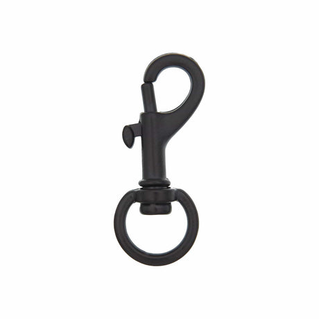 Ohio Travel Bag 1/2" Matte Black, Bolt Swivel Snap Hook, Zinc Alloy, #P-1801-BLK P-1801-BLK