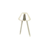 1/2" Nickel, Cone Handbag Bottom Feet, Zinc Alloy-PK10