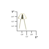 1/2" Nickel, Cone Handbag Bottom Feet, Zinc Alloy-PK10