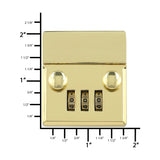 Ohio Travel Bag 1 3/4" Brass, Combination Lock, Zinc Alloy, #L-3617 L-3617