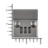 Ohio Travel Bag 1 3/4" Gunmetal, Combination Lock, Zinc Alloy, #L-3617-GUNM L-3617-GUNM