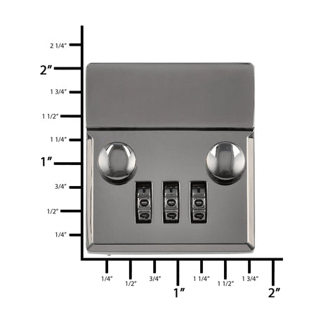 Ohio Travel Bag 1 3/4" Gunmetal, Combination Lock, Zinc Alloy, #L-3617-GUNM L-3617-GUNM