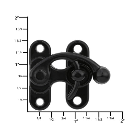 Ohio Travel Bag 1 3/4" Matte Black, Swing Lock Clasp, Zinc Alloy, #P-2127-MBLK P-2127-MBLK