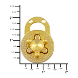 Ohio Travel Bag 1 3/8" Gold, Turn Lock , Zinc Alloy, #P-2410-GOLD P-2410-GOLD