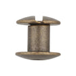 Ohio Travel Bag 1/4" Antique Brass, Open Hole Chicago Screw, Solid Brass, #L-156OH-1-4-ANTB L-156OH-1-4-ANTB