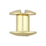Ohio Travel Bag 1/4" Brass, Open Hole Chicago Screw, Solid Brass, #L-156OH-1-4-BP L-156OH-1-4-BP