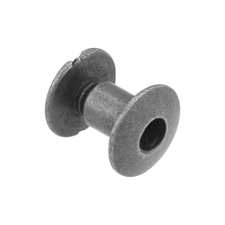 Ohio Travel Bag 1/4" Nickel, Open Hole Chicago Screw, Solid Brass, #L-156OH-1-4-NIC L-156OH-1-4-NIC
