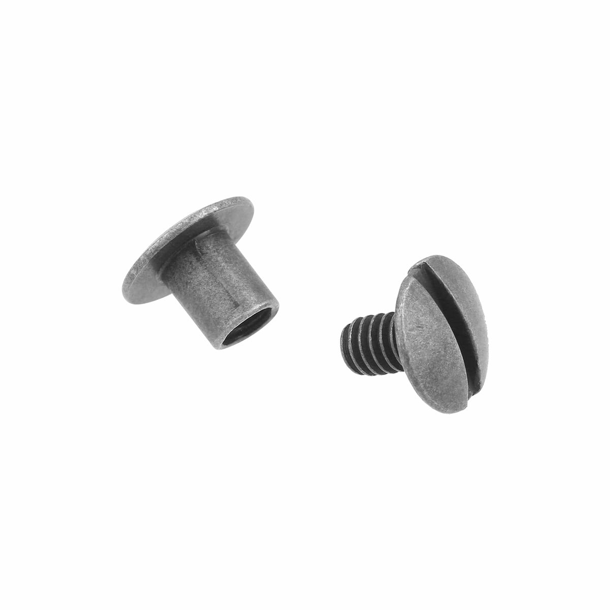 Ohio Travel Bag 1/4" Nickel, Open Hole Chicago Screw, Solid Brass, #L-156OH-1-4-NIC L-156OH-1-4-NIC