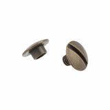 Ohio Travel Bag 1/8" Antique Brass, Open Hole Chicago Screw, Solid Brass, #L-156OH-1-8-ANTB L-156OH-1-8-ANTB