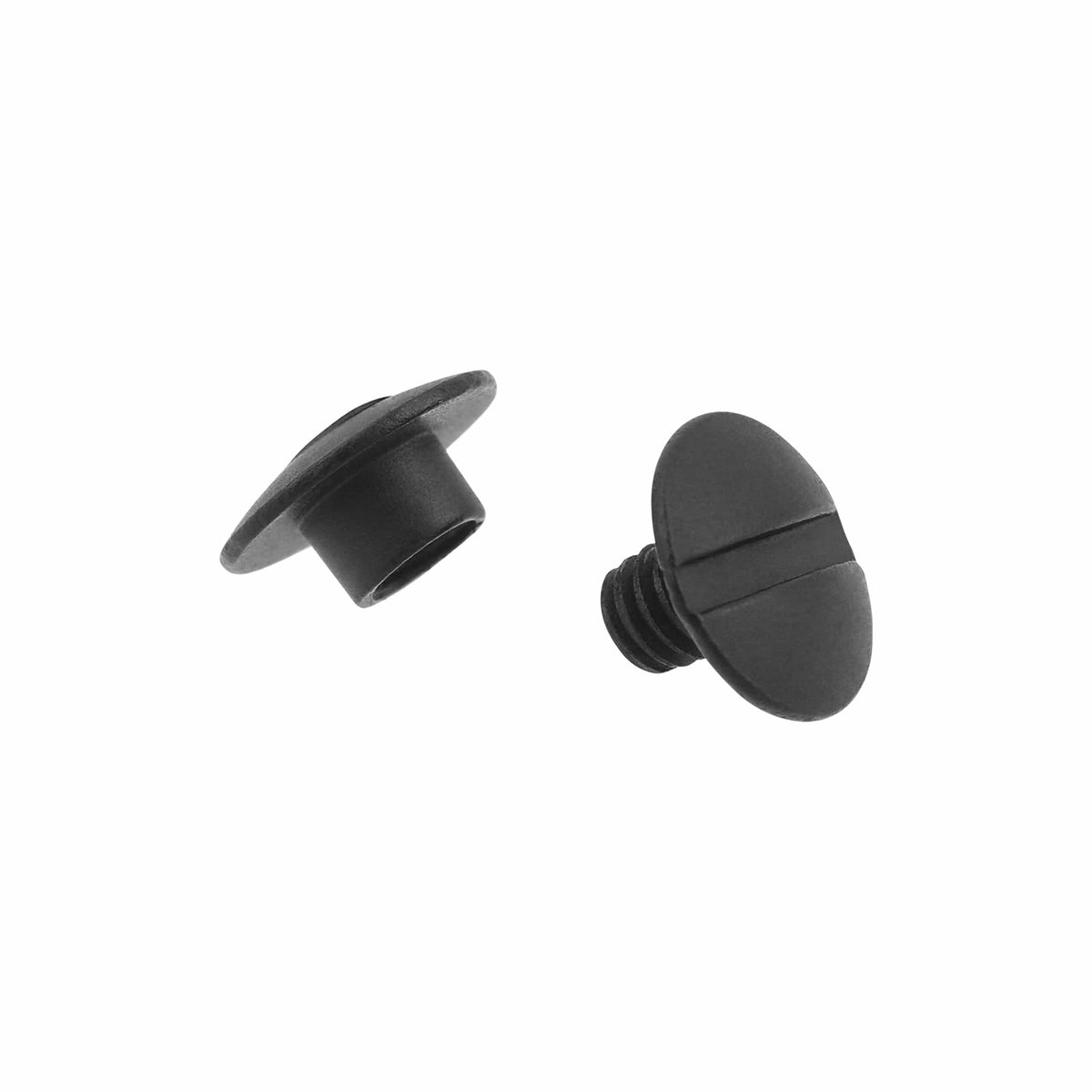 Ohio Travel Bag 1/8" Black, Open Hole Chicago Screw, Solid Brass, #L-156OH-1-8-BLK L-156OH-1-8-BLK