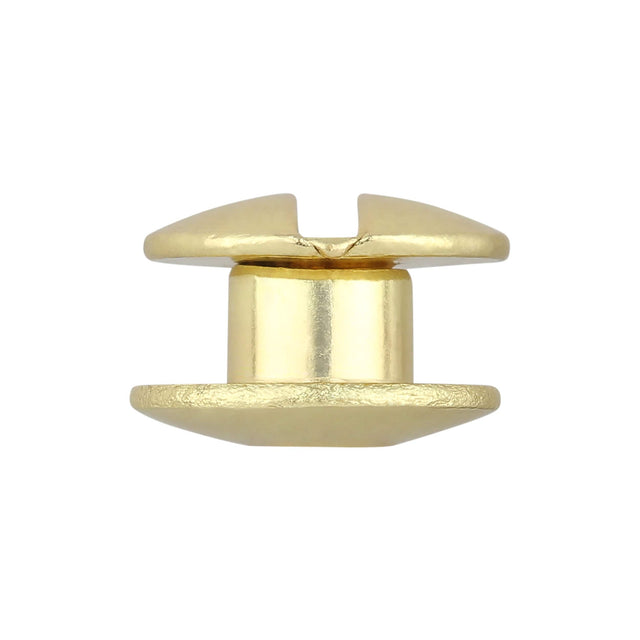 Ohio Travel Bag 1/8" Brass, Open Hole Chicago Screw, Solid Brass, #L-156OH-1-8-BP L-156OH-1-8-BP