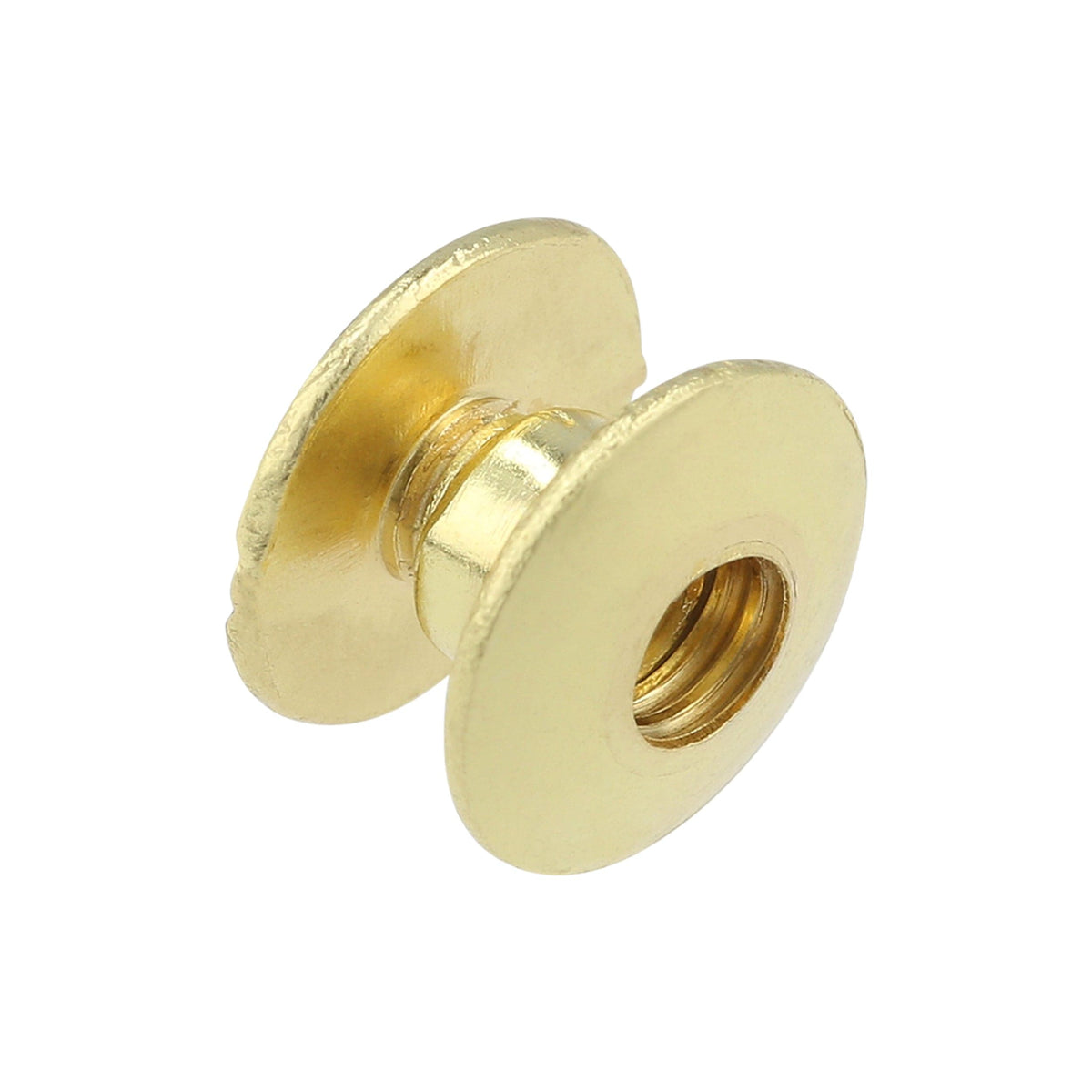 Ohio Travel Bag 1/8" Brass, Open Hole Chicago Screw, Solid Brass, #L-156OH-1-8-BP L-156OH-1-8-BP