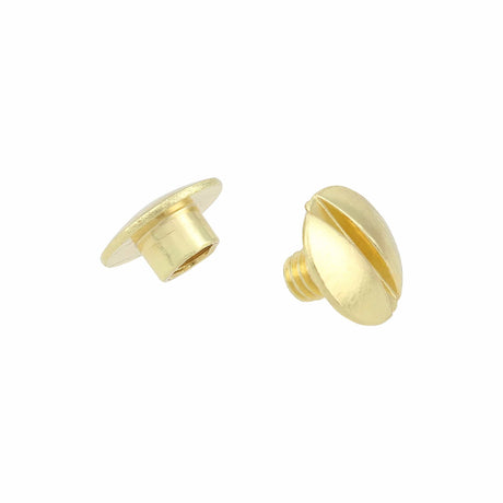 Ohio Travel Bag 1/8" Brass, Open Hole Chicago Screw, Solid Brass, #L-156OH-1-8-BP L-156OH-1-8-BP