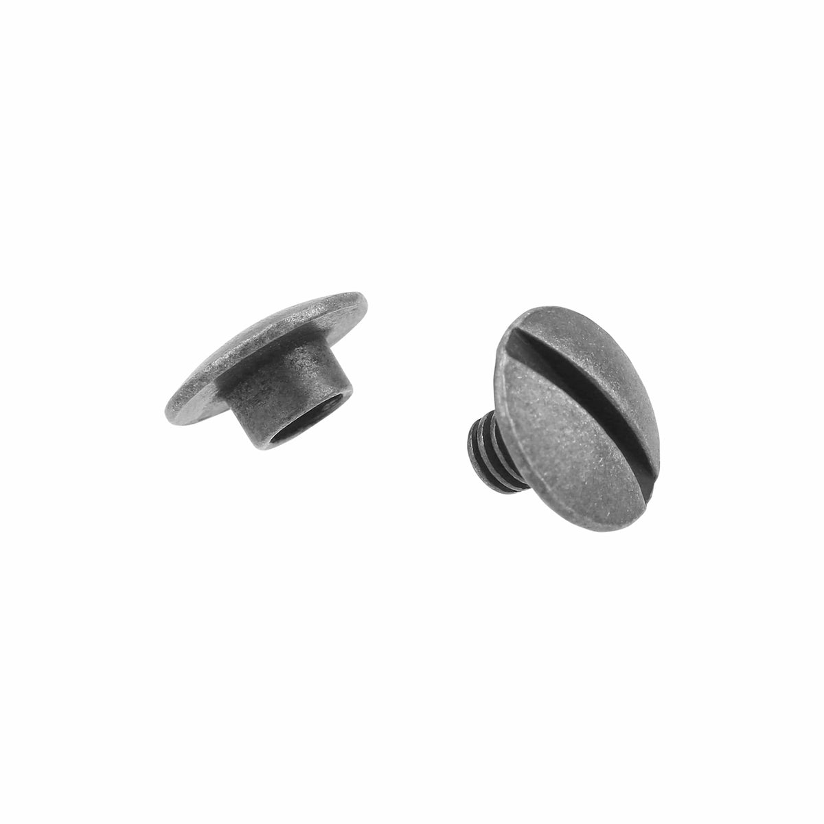Ohio Travel Bag 1/8" Nickel, Open Hole Chicago Screw, Solid Brass, #L-156OH-1-8-NIC L-156OH-1-8-NIC