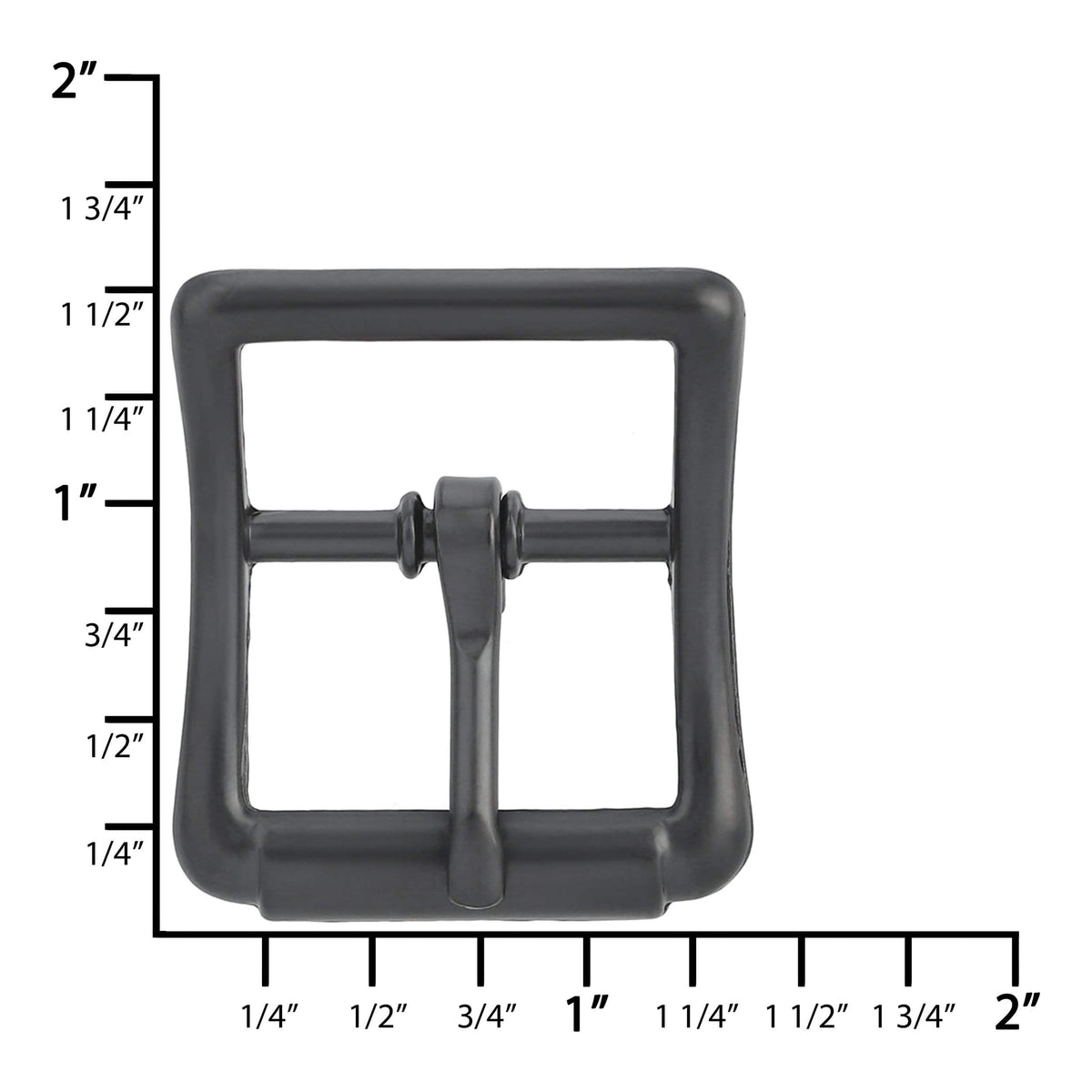 Ohio Travel Bag 1" Black, Immitation Roller Center Bar Buckle, Zinc Alloy, #C-54-1-BLK C-54-1-BLK