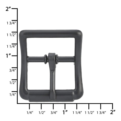 Ohio Travel Bag 1" Black, Immitation Roller Center Bar Buckle, Zinc Alloy, #C-54-1-BLK C-54-1-BLK