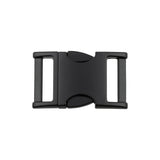 Ohio Travel Bag 1" Matte Black, Side Squeeze Buckle, Zinc Alloy, #C-250-1-BLK C-250-1-BLK