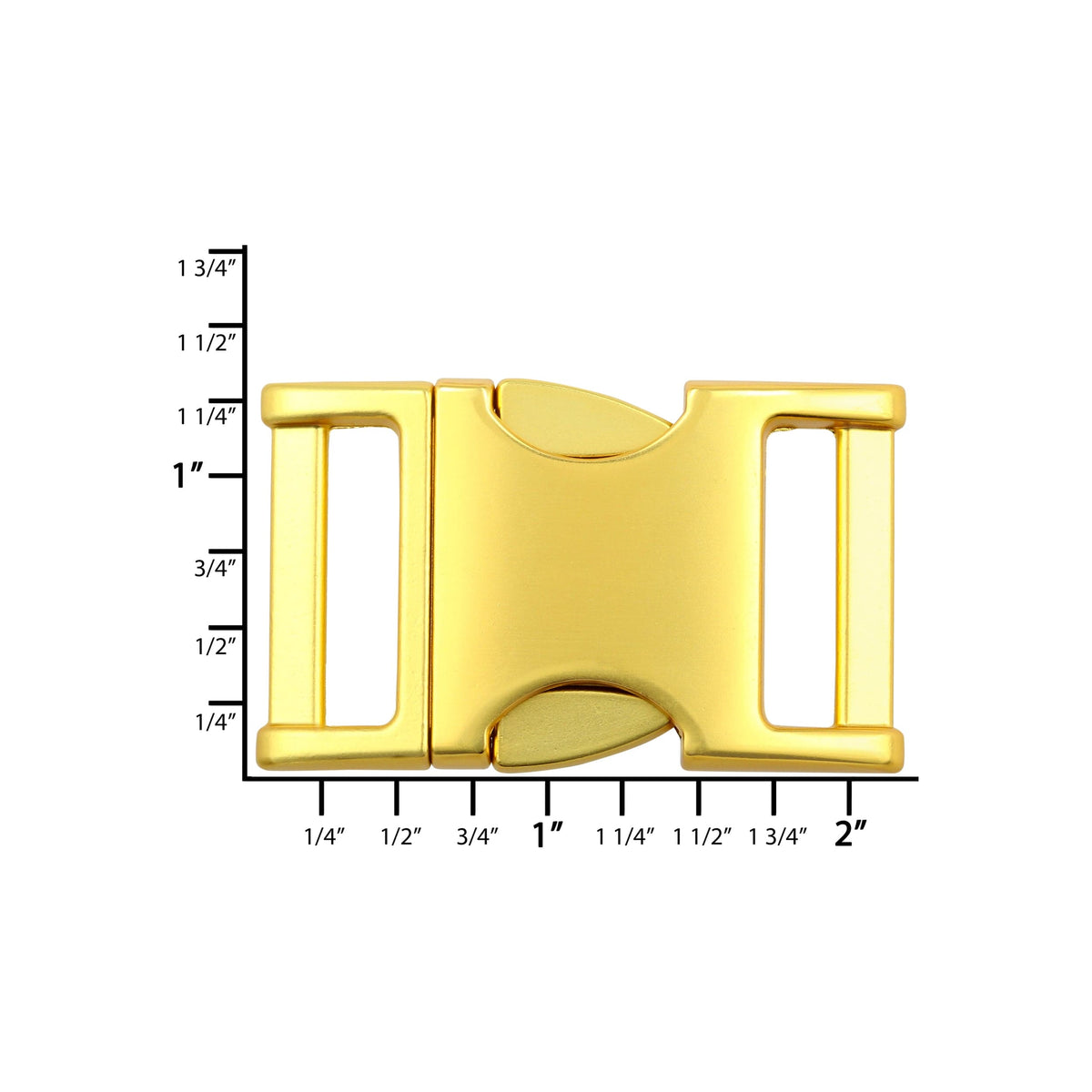 Ohio Travel Bag 1" Matte Brass, Side Squeeze Buckle, Zinc Alloy, #C-250-1-BRS C-250-1-BRS