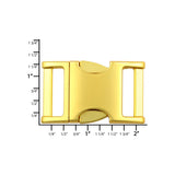 Ohio Travel Bag 1" Matte Brass, Side Squeeze Buckle, Zinc Alloy, #C-250-1-BRS C-250-1-BRS