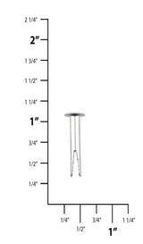 Ohio Travel Bag 10/16" Nickel, Split Rivet, Steel - 24 pk, #100-10-16-NP 100-10-16-NP