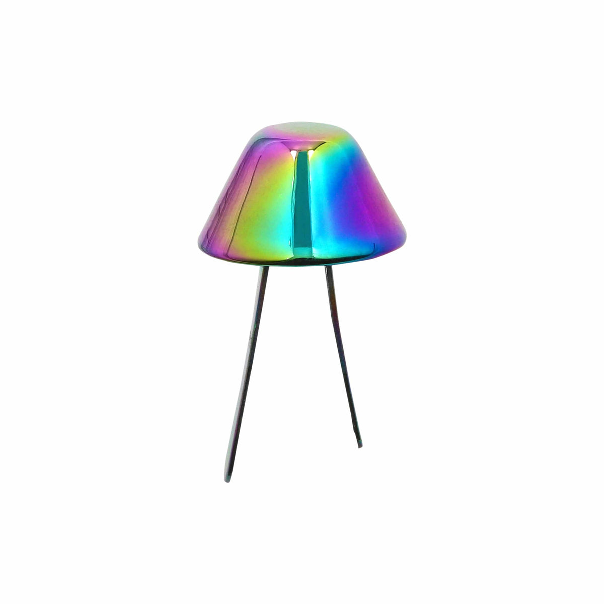 Ohio Travel Bag 12mm Rainbow, Cone Handbag Bottom with Prongs, Zinc Alloy, #P-4000-12-IR P-4000-12-IR
