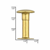 Ohio Travel Bag 15mm Brass, Single Cap Jiffy Rivets, Solid Brass-100ct, #515S-SB 515S-SB